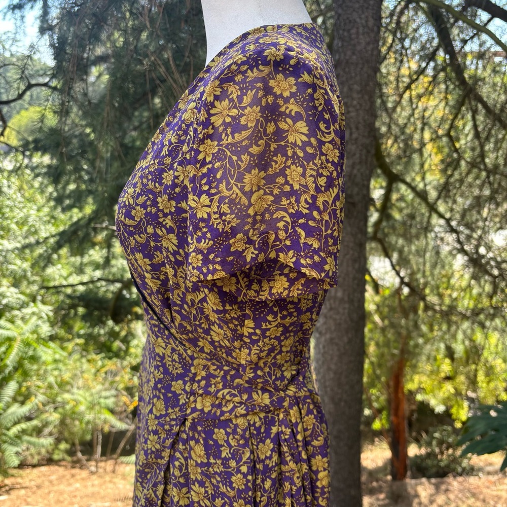 MELLODAY Purple and Yellow Floral Dress - Picture 2 of 9